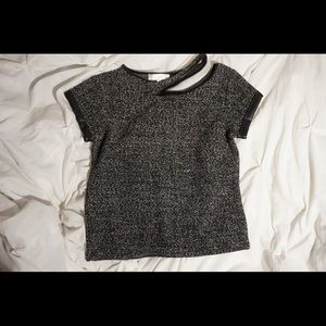 Tweed cutout top